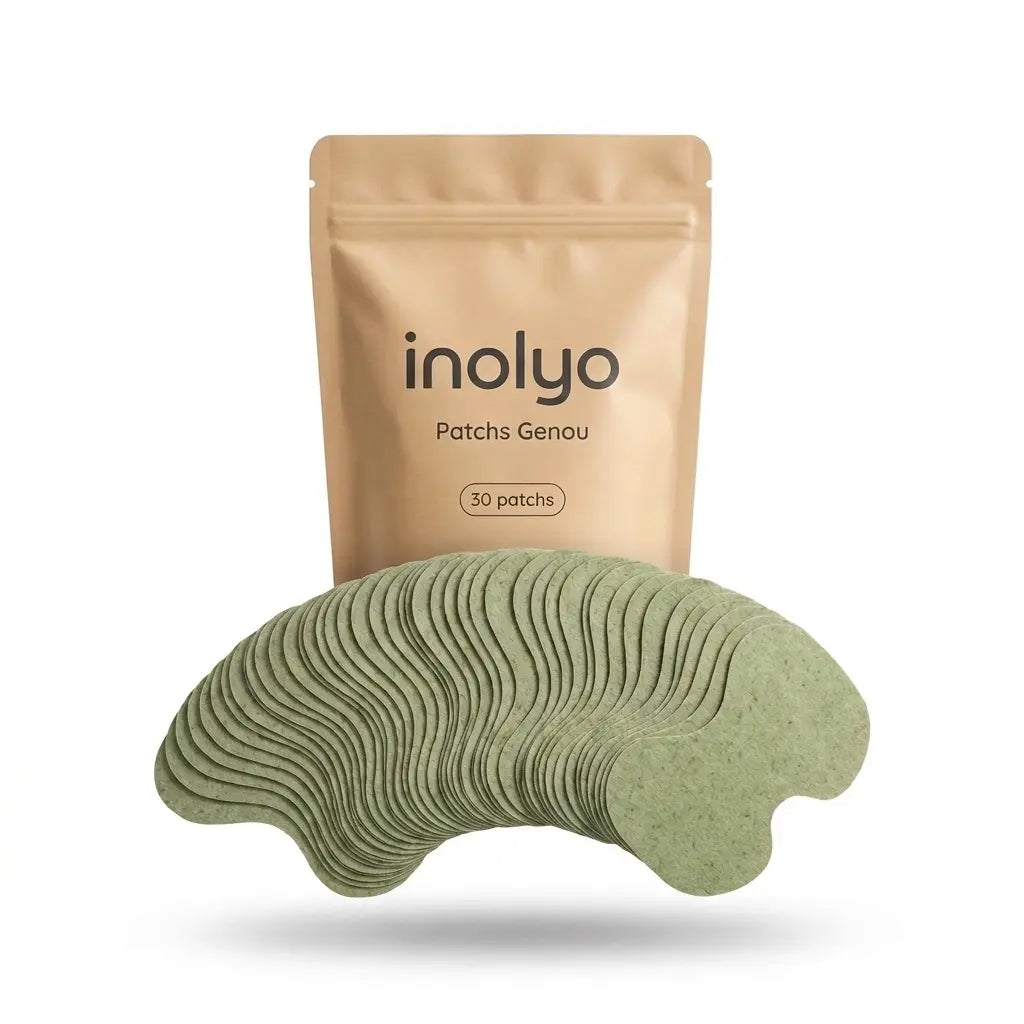 Pochette Inolyo de 30 patchs chaleur apaisante pour le genou